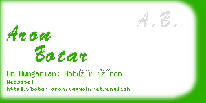 aron botar business card